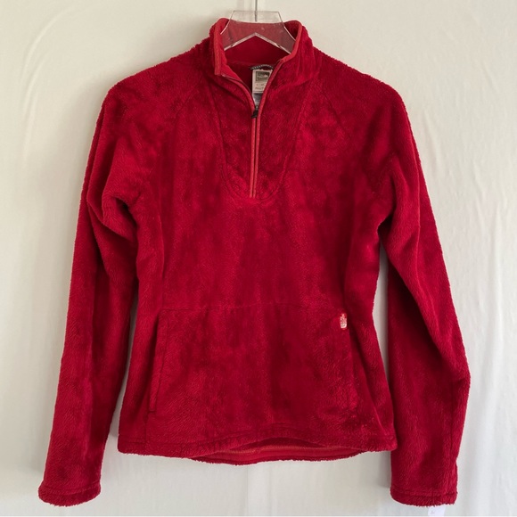The North Face Fuzzy Red Jacket Size S - Picture 2 of 14